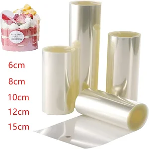 Acetato filme Bakeware para decoração do bolo transparente filme surround bolo, folhas de bolo mousse borda circundante colarinho de bolo DIY 7 principais vendas acetato em rolo - №5