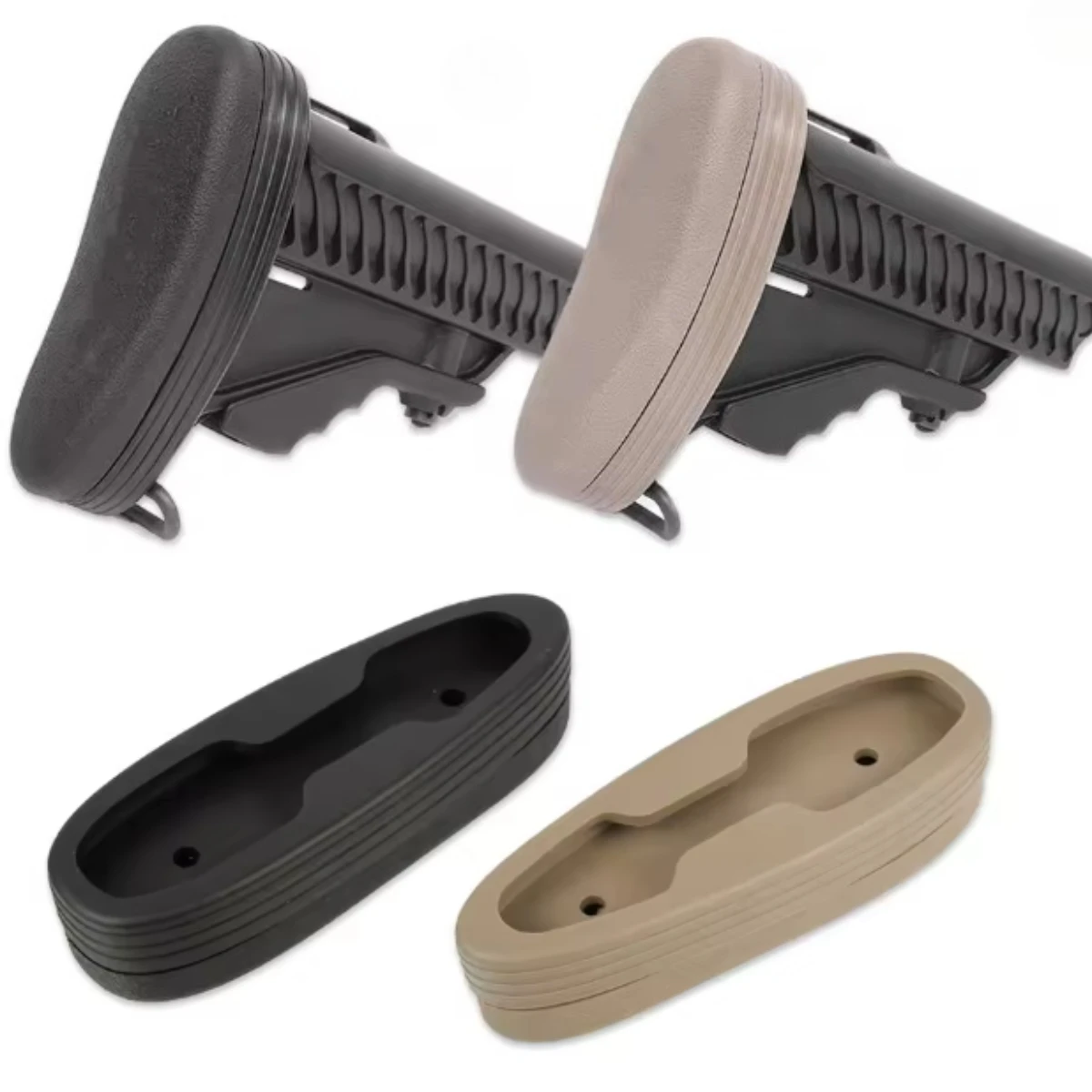 Tactical Buttstock Accessories Fit AR15 Shockproof Rubber Pad Non-Slip Gun Rifle Snap-On Recoil Pad Hunting Accessories