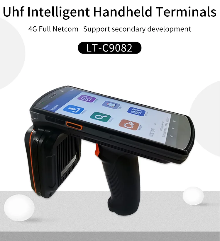 4G 5,7 pulgadas con pantalla lector inalámbrico Uhf Rfid escritor escáneres dispositivo activos lectores de identificación