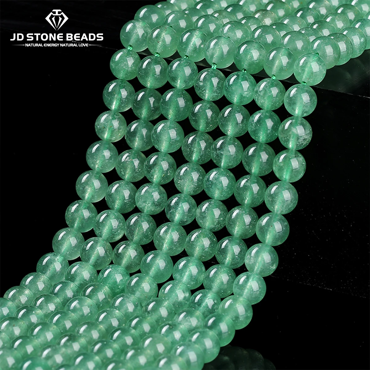 

Natural Stone Green Strawberry Quartz Round Loose Stone Beads For Jewelry Making DIY Bracelet Necklace Accessory Findings 15"