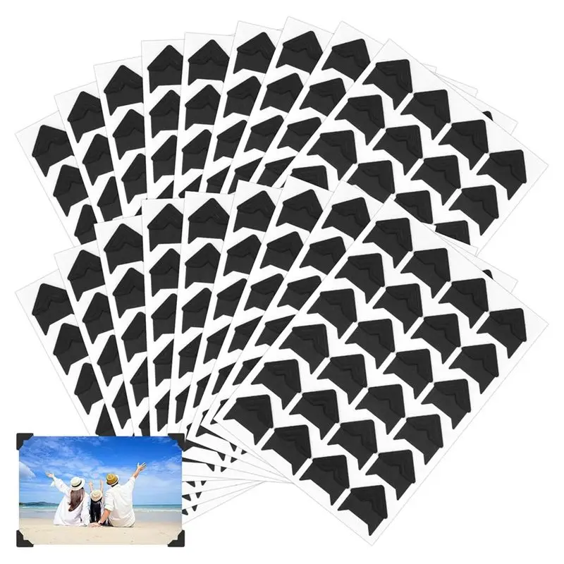 A60F-432 Pcs Photo Corners Self Adhesive, Acid Free Picture Corners For Scrapbooking, Photo Corners For DIY Scrapbooking