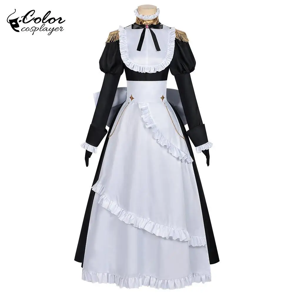 

Japanese Anime Cosplay Costume Women Comic-Con Outfit Maid Uniform Black Lolita Long Sleeved Dress Up Performance Clothing
