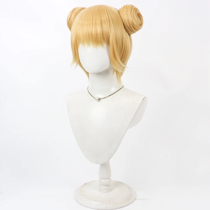 NIJISANJI Virtual YouTube Watson Amelia Parrucca Cosplay Halloween Party Prop Capelli sintetici Fibra resistente al calore + Protezione per parrucca