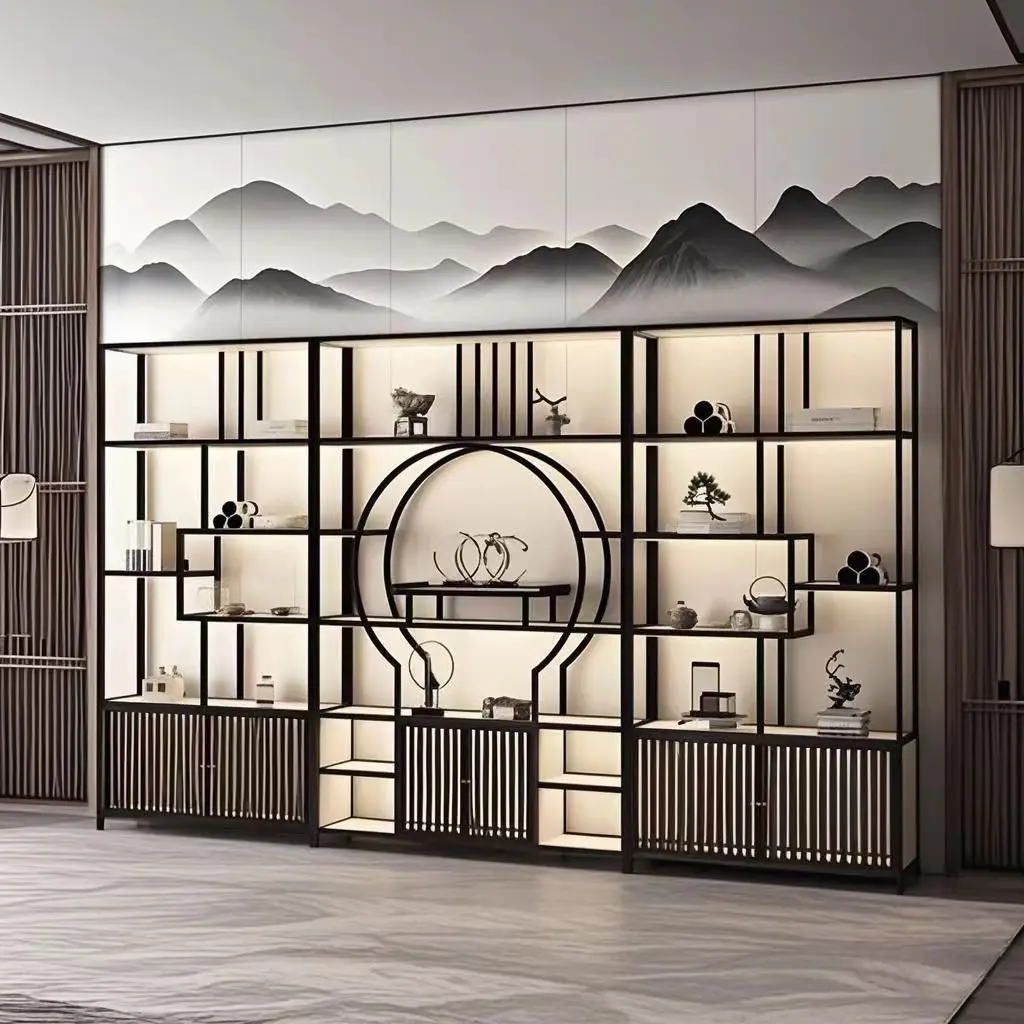 Bogu rack partition living room tea cabinet storage shelf Duobao Pavilion tea room ornament display cabinet