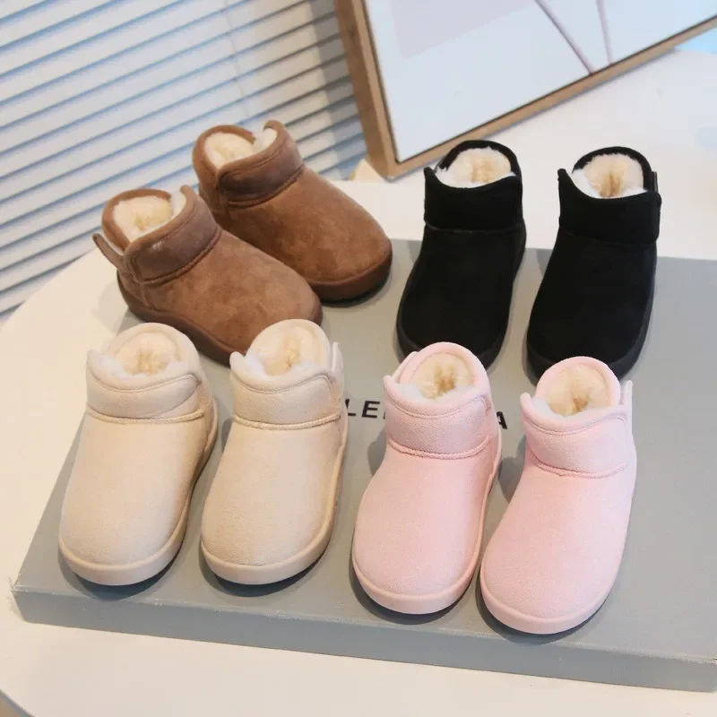 Neonate ragazzi stivali da neve bambini stivali invernali bambini Outdoor peluche scarpe imbottite in cotone scarpe da bambino antiscivolo con suola