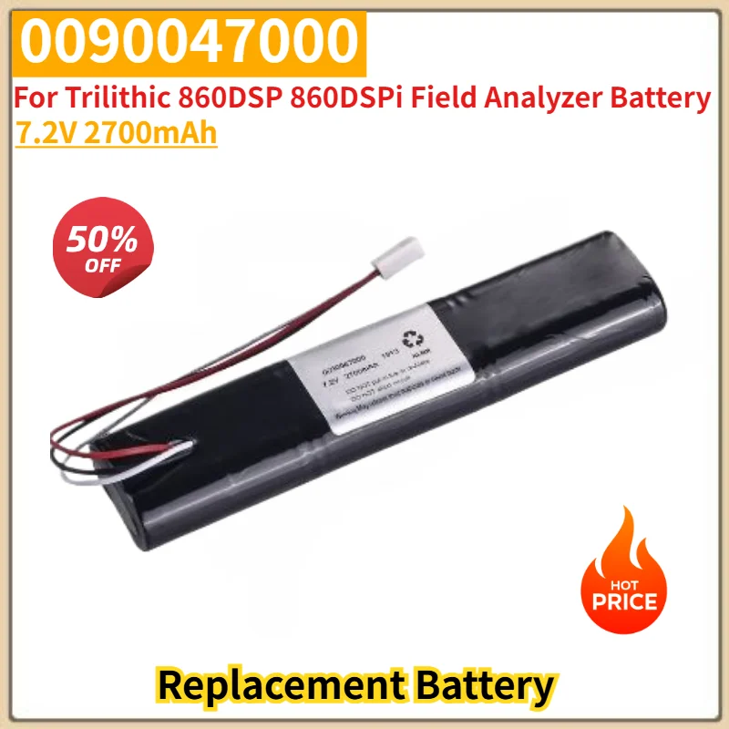 

0090047000 High Quality Battery 7.2V 2700mAh for Trilithic 860DSP 860DSPi Field Analyzer Battery