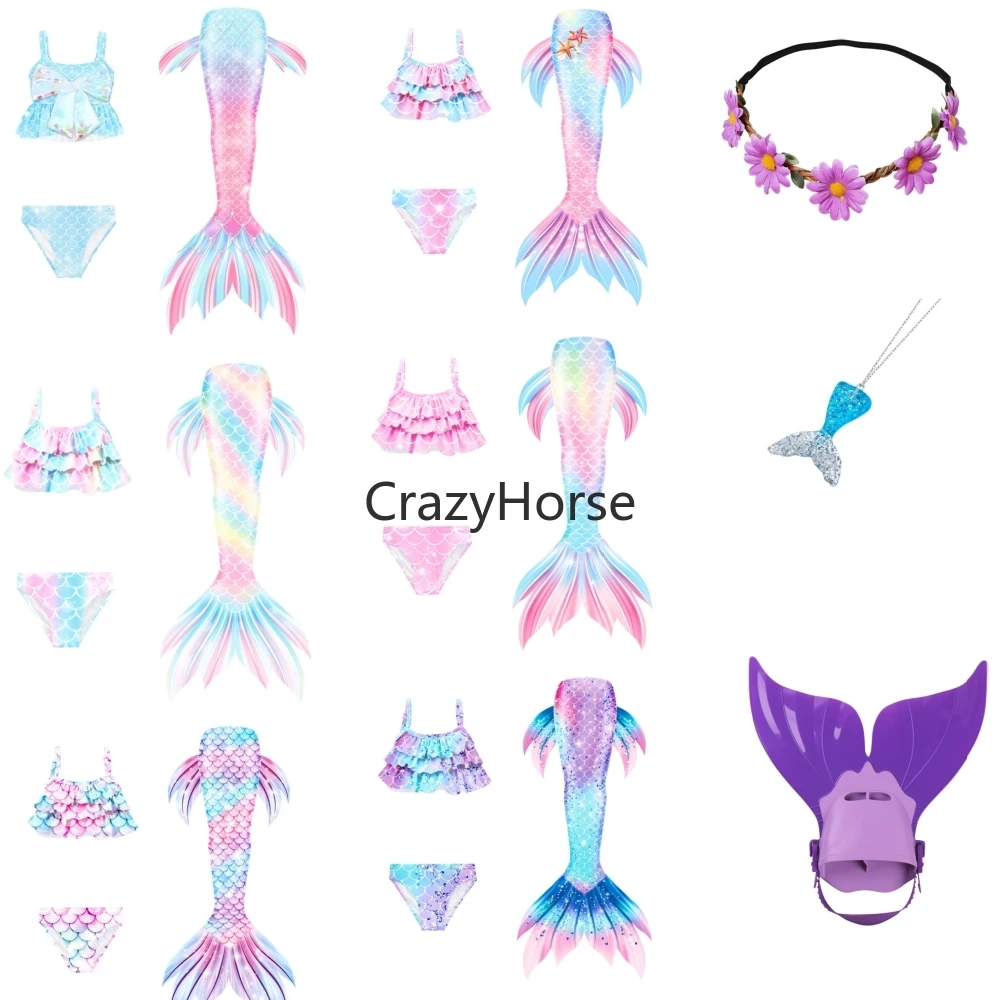 Maillot de bain 2026, costume de cosplay Petite Sirène, robe de fête Ariel, maillot de bain de plage avec monofin et nageoire