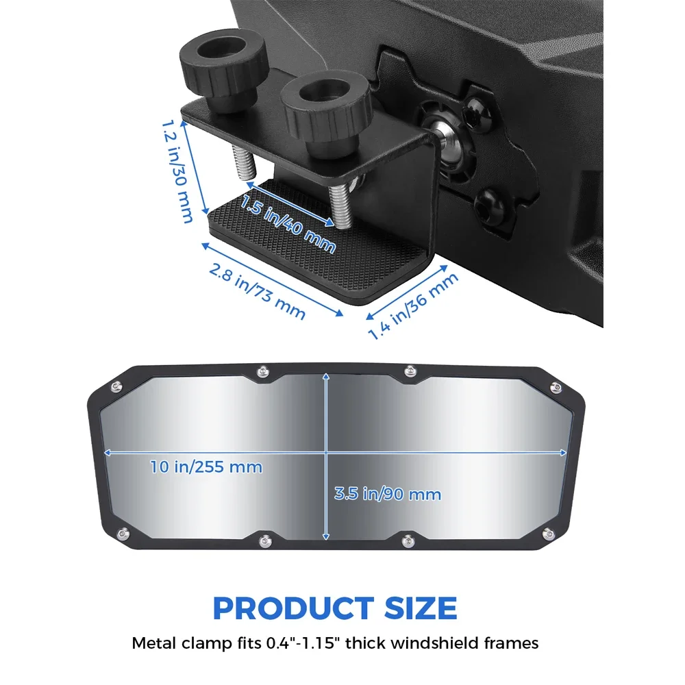 Universal Boat Rear View Mirror Marine Accessories for Jet Ski for Yacht Personal Watercraft PWC Adjustable Rearview Mirror - view 5
