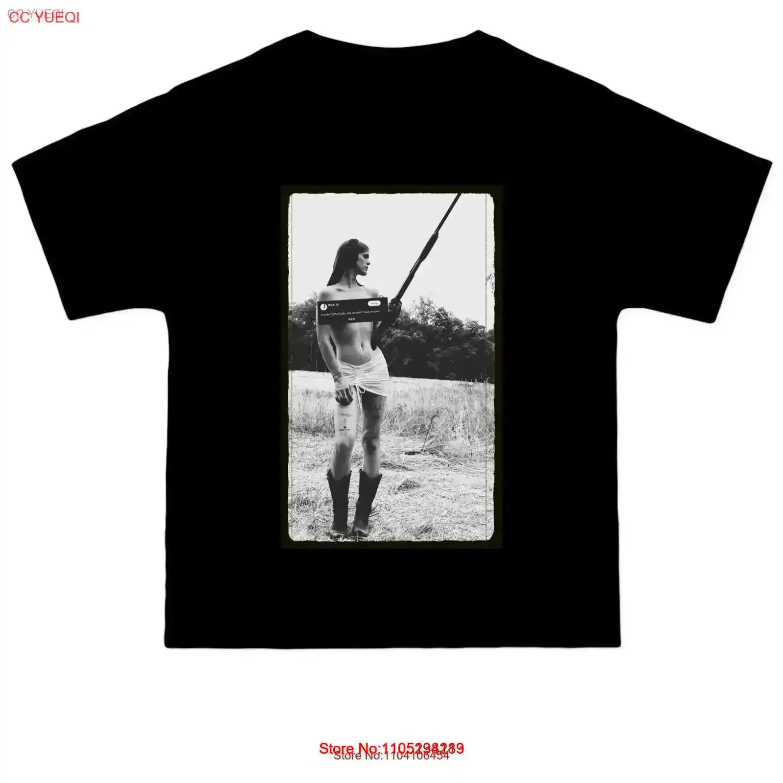 Ethel cain it wasnt quote album cover preachers daughter heavyweight black tee shortsleeve vintage Washed Casual streetwear