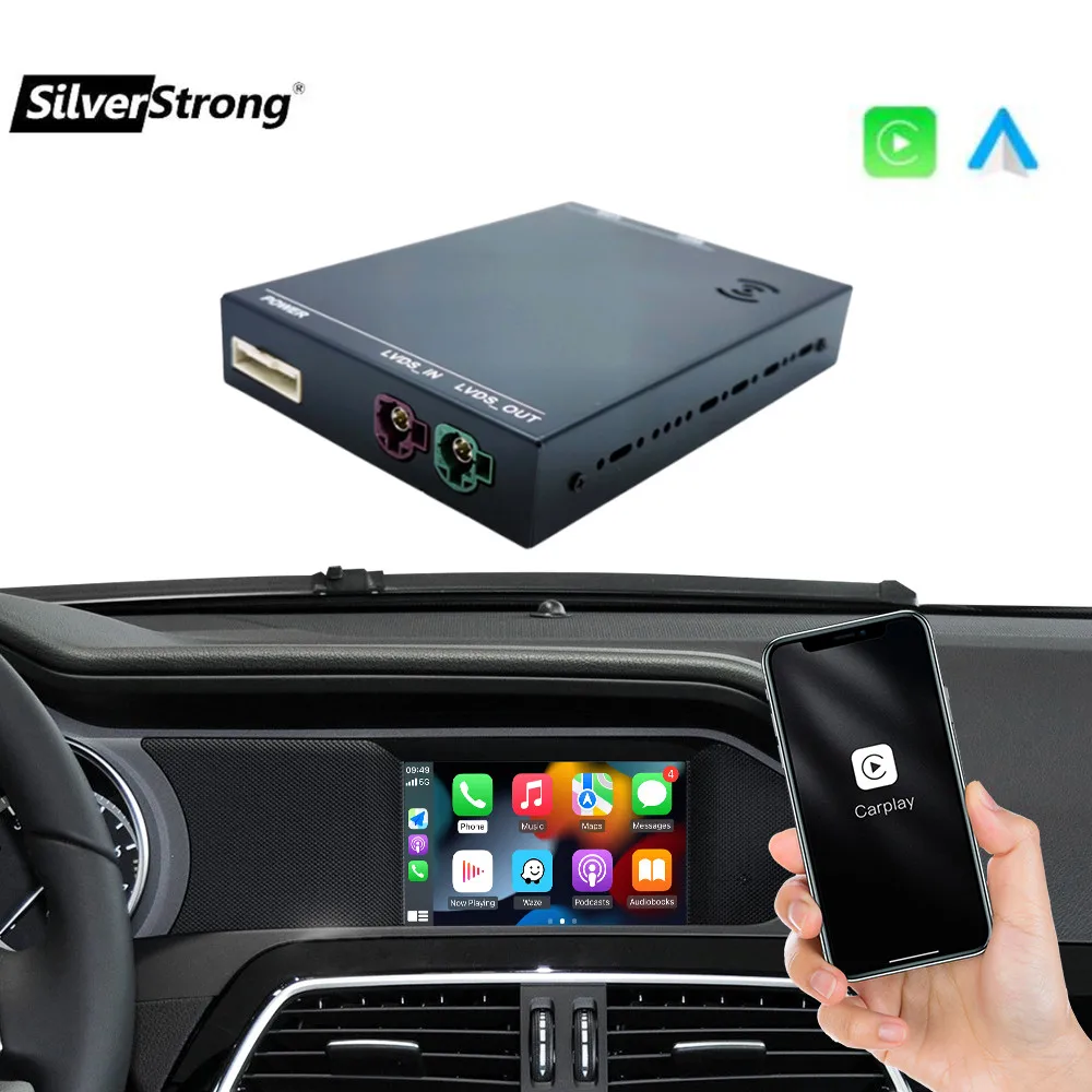 Wireless Carplay Android Auto For Mercedes C117 W176 W204 W205 W221 X156 GLS ML GLK Class NTG 4.5 4.7 5.0 Module Decorder Box