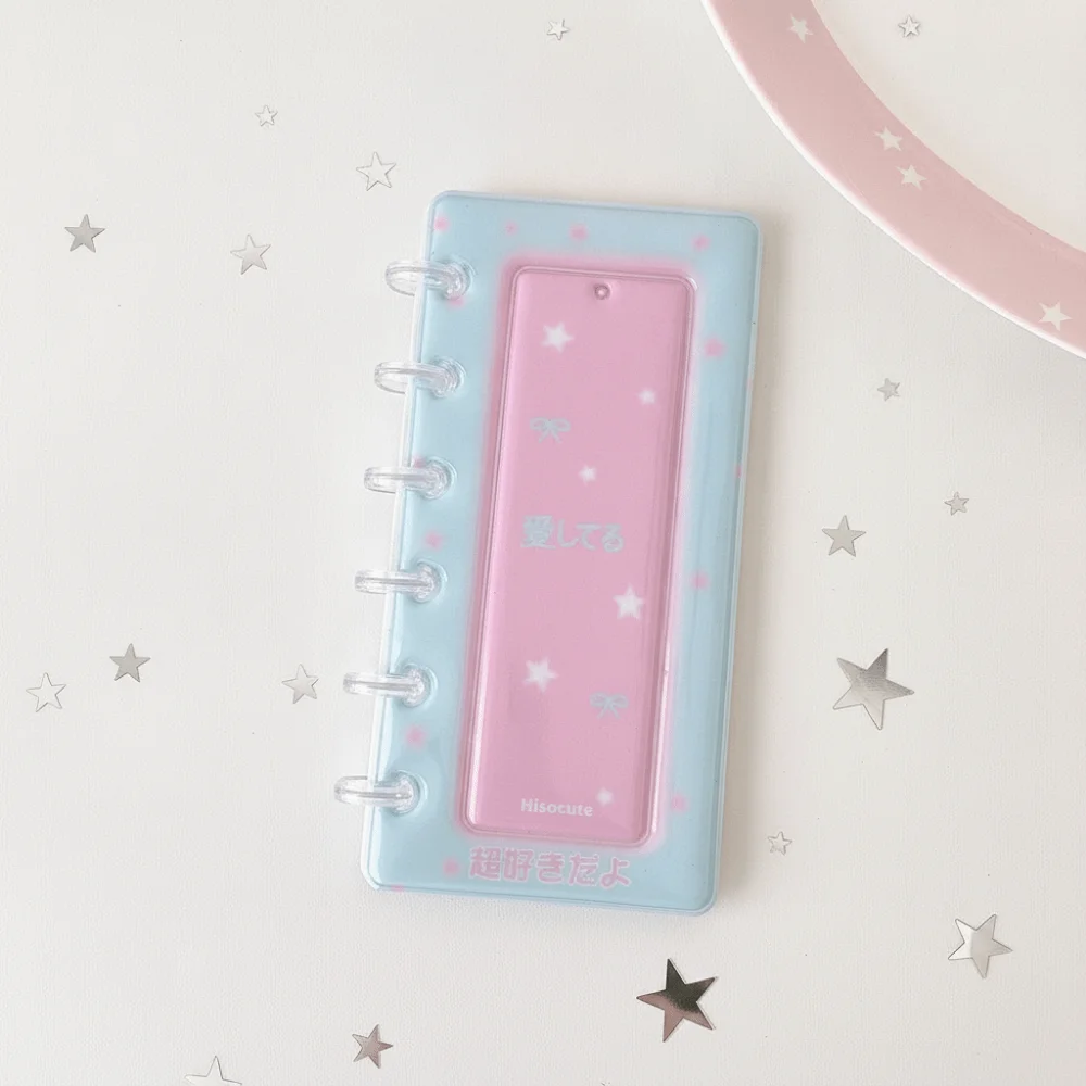 Cartoon Photo Card Holder INS Refillable mini Photo Card Binder 4-Grid Loose-leaf Small Card Storage Book Office Supplies