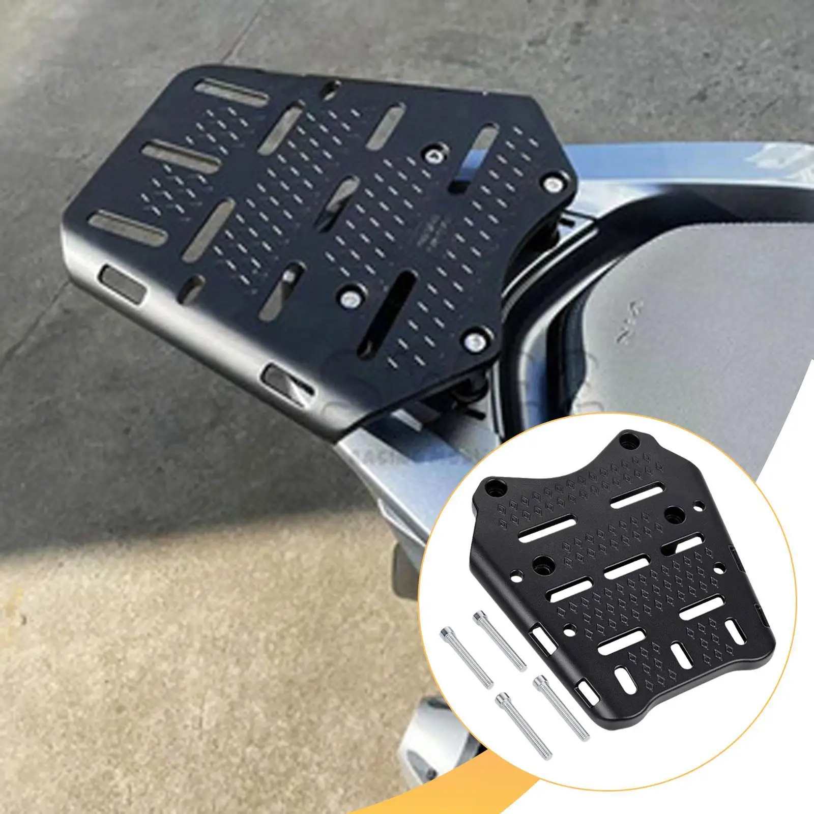 

Motorcycle Rear Luggage Rack Stable Aluminum Alloy Multiuse Accessories Cargo Shelf for Honda Pcx150 2014-2023 Replacements