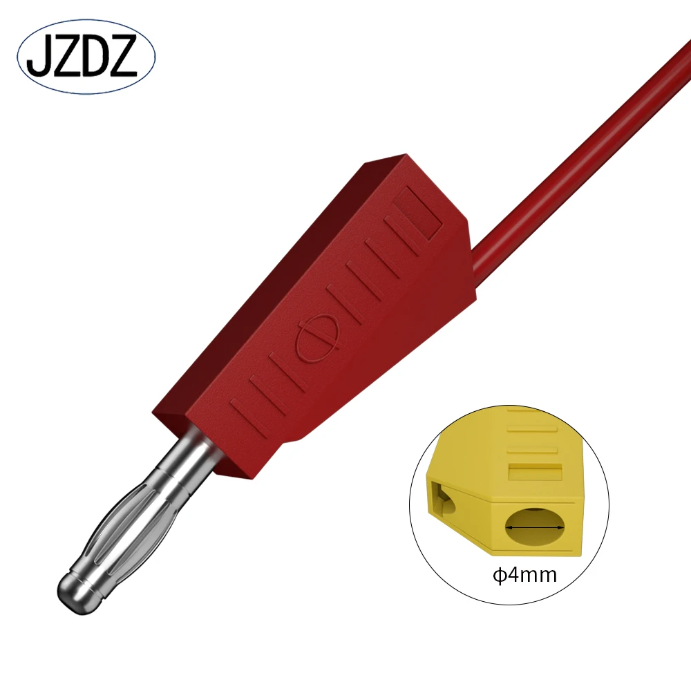 JZDZ 10PCS 4MM Banana Plug Copper Nickel Plated Electrical Connector DIY J.10029