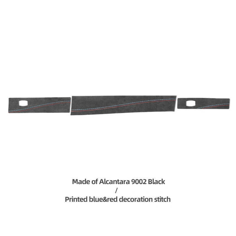 لسيارات BMW E60 E61 Series 5 مصنوعة من ألياف الكانتارا/ألياف الكربون الجلدية حامل الكأس لوحة الكسوة ملصق اكسسوارات السيارات الداخلية #6