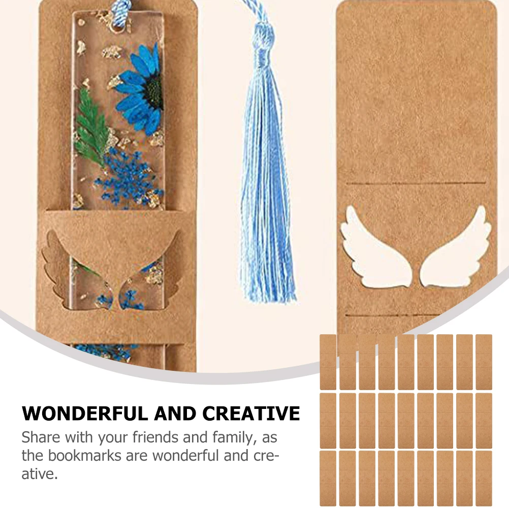 

30 Pcs Bookmark Sleeves Creative Display Holder Cards Book Accessories Paper Craft DIY Artistic Retro ganizers