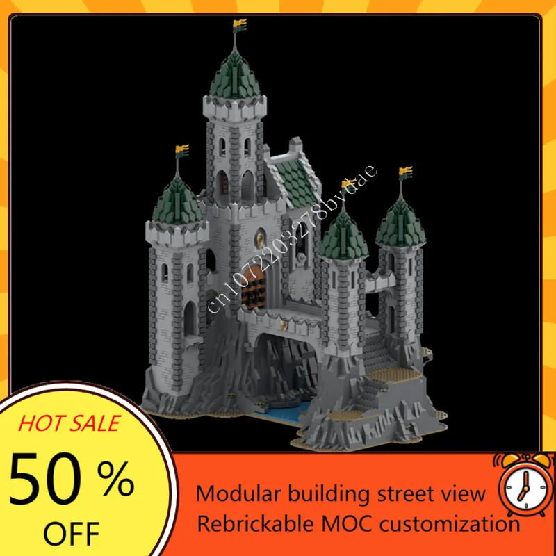 6721PCS Grünen Drachen Stronghold MOC Kreative street view Modell Bausteine Architektur Bildung Montage Modell Spielzeug Geschenk