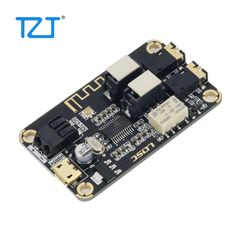 Плата TZT MP3 Bluetooth декодера BT4.2, модуль стереозвука с поддержкой AUX входного сигнала, широкая антенна напряжения