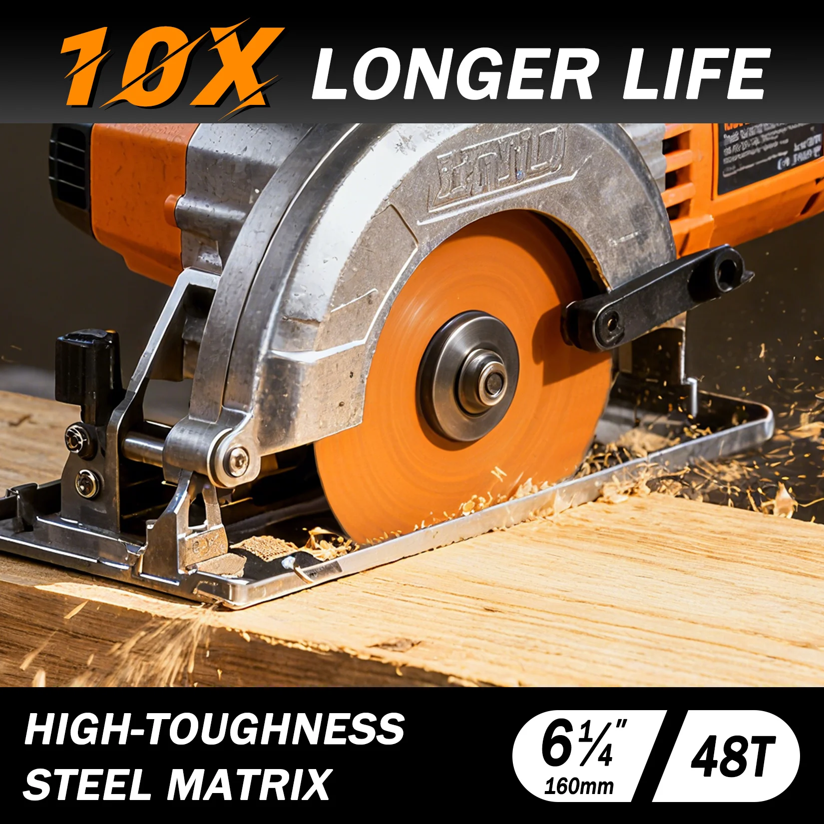 HAPU 6-1/4' 48T TCT Circular Saw Blade 160mm X 20mm ATB Wood Cutting Disc 2.0mm Kerf For For Miter Saw Table Saw Woodworking DIY