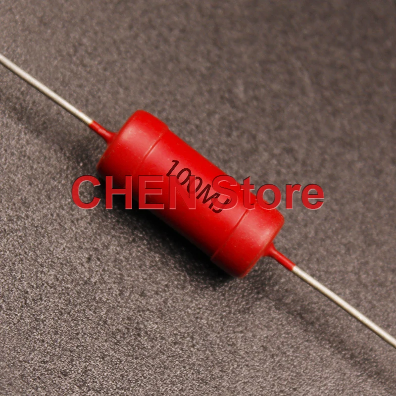 

4PCS NEW Red Robe RI40B 2W 2M 10M 100M Direct Insertion Metal High-Voltage Glass Glazed Cylindrical Resistor RI40B-2W 100MJ