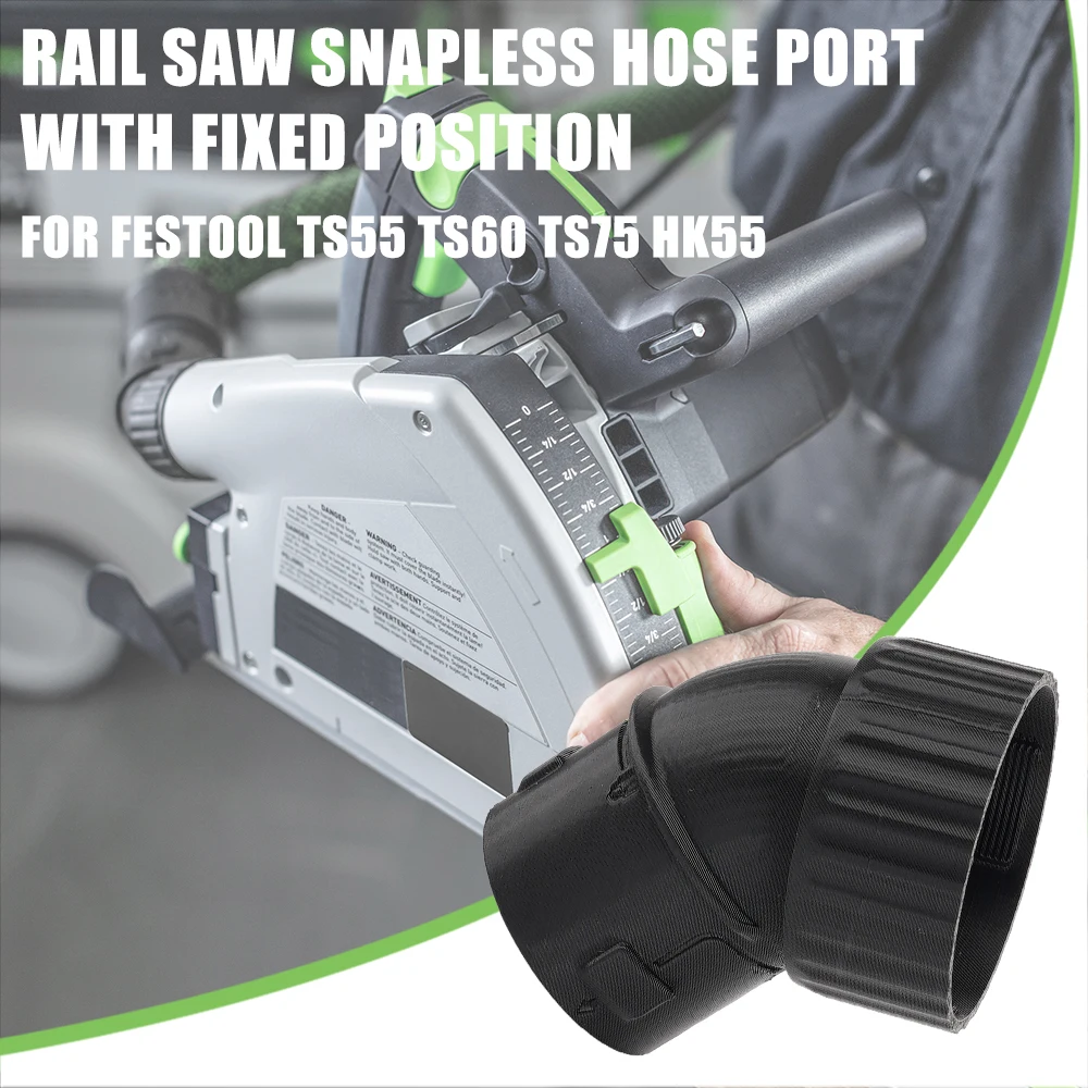 1/2PCS Non Buckle Hose Port For Festool TS55 TS60 TS75 HK55 Track Saw With Fixed Position Bracket Rail Saw Automotive Accessory