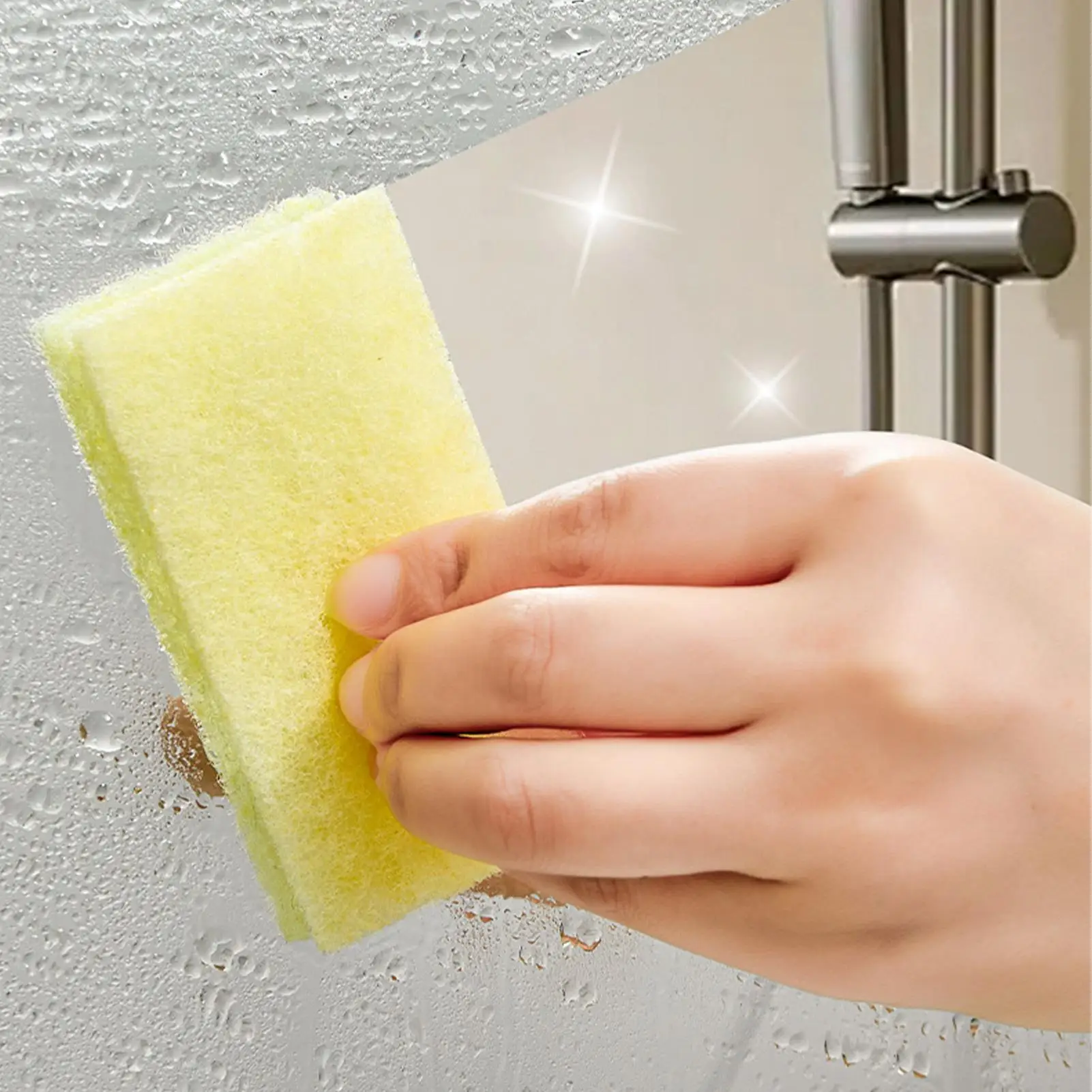 10 PCS Scrub Pads Kitchen Oil Removal Dishwashing Pads Scratch Free Reusable Multipurpose Cleaning Dishrag Kitchen Care Utility