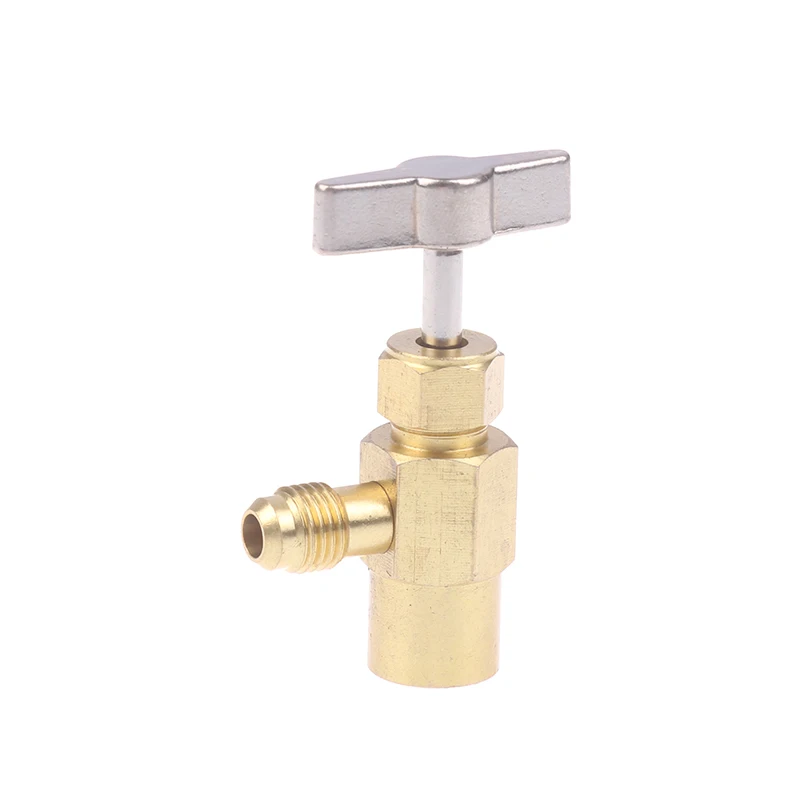 Car Air Conditioner DIY Accessories 1/4 Thread Adapter R-134a Refrigerant Can Dispensing Bottle Tap Opener Valve