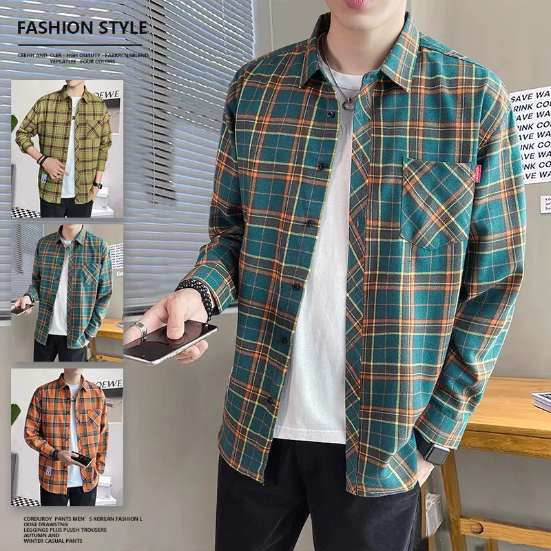 

Lightweight Men's Button-Up irt Cheered Sun Protection Outerwear Faionable Urban Sle Long Sve Cotton Retro Japanes...