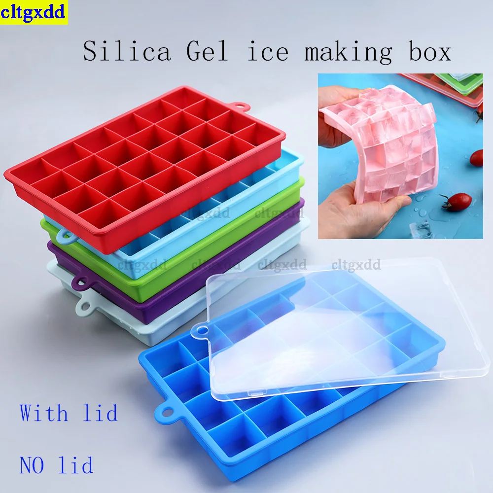 

Cltgxdd 1 set 24 hole silicone made ice cube mold square easy demolding cold drink and complementary food kitchen