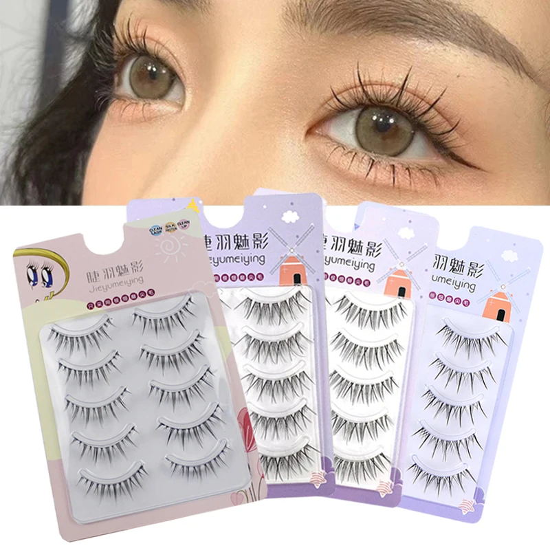 False Eyelashes Little Devil Fairy Manga Lashes Cross Messy Lash Extension Cross Natural Mink Eyelashes Daily Makeup