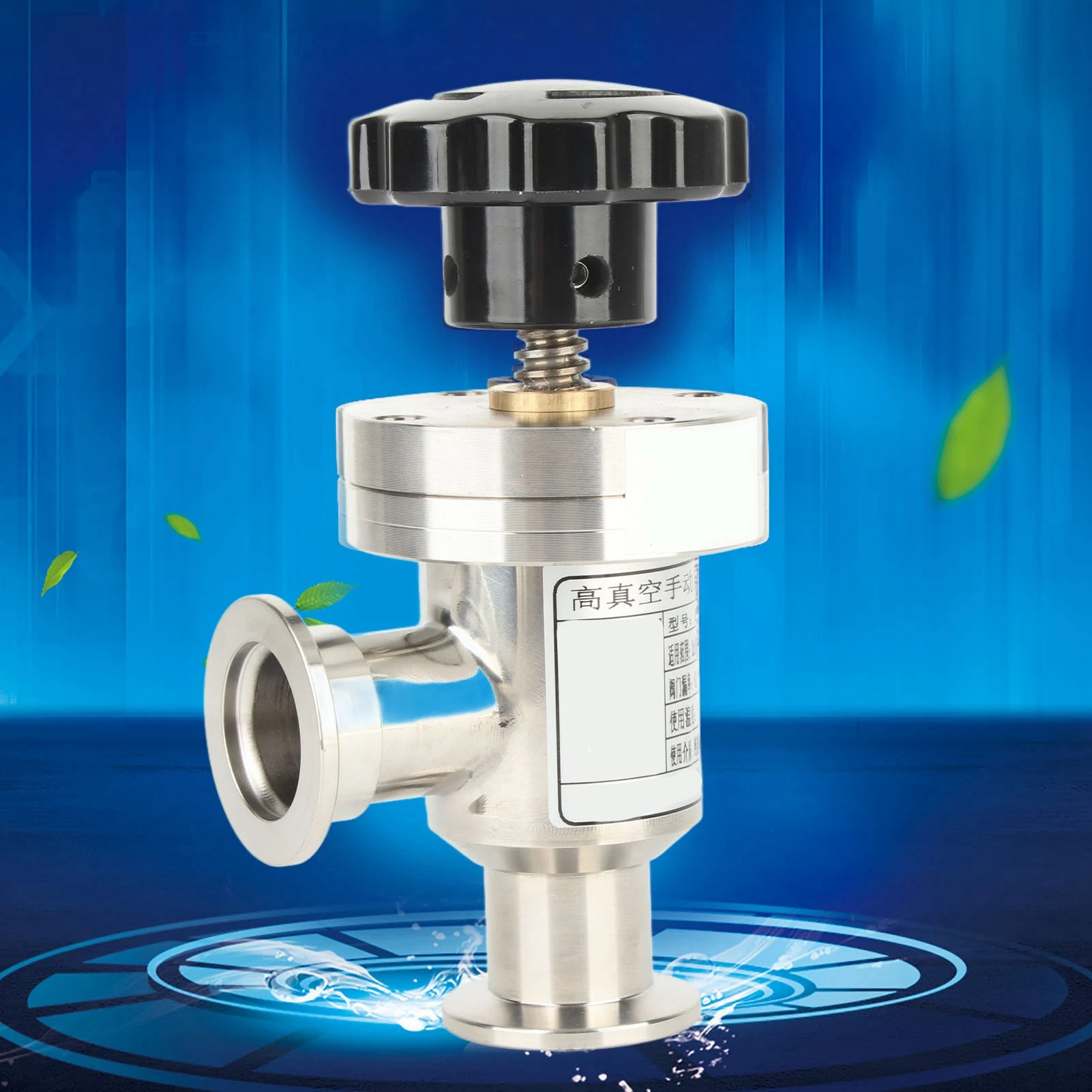 

Bellow Isolation Valve Bellow Valve KF25 Valve KF25 304 Stainless Steel High Vacuum Manual Right Angle Bellow Isolation Valve