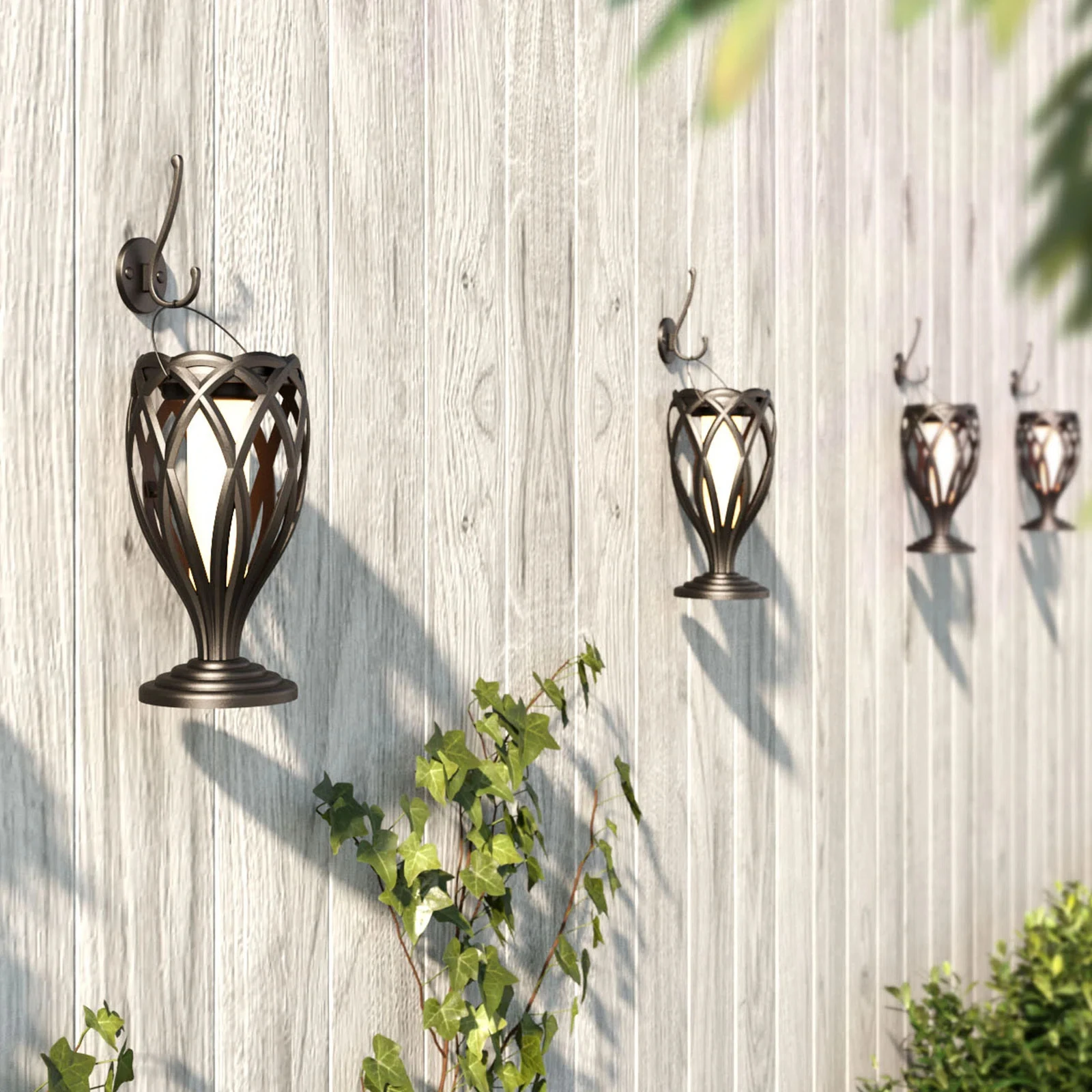 

4-Piece Solar Light,Outdoor Multi-purpose Pathway Torch Lights with Flickering Flame, Auto Landscape Lights for Garden Lawn