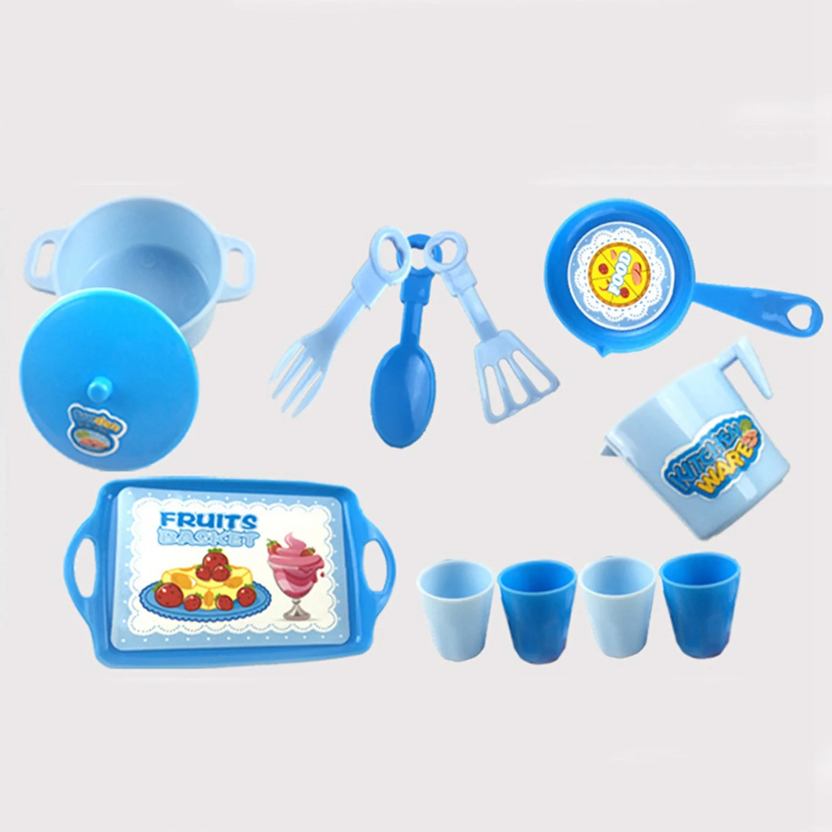 

FBIL-24X Cooking Set Music Pretend Accessories Kitchen Set Kitchen Game Play Cooking Utensils Set For Kids - Pink
