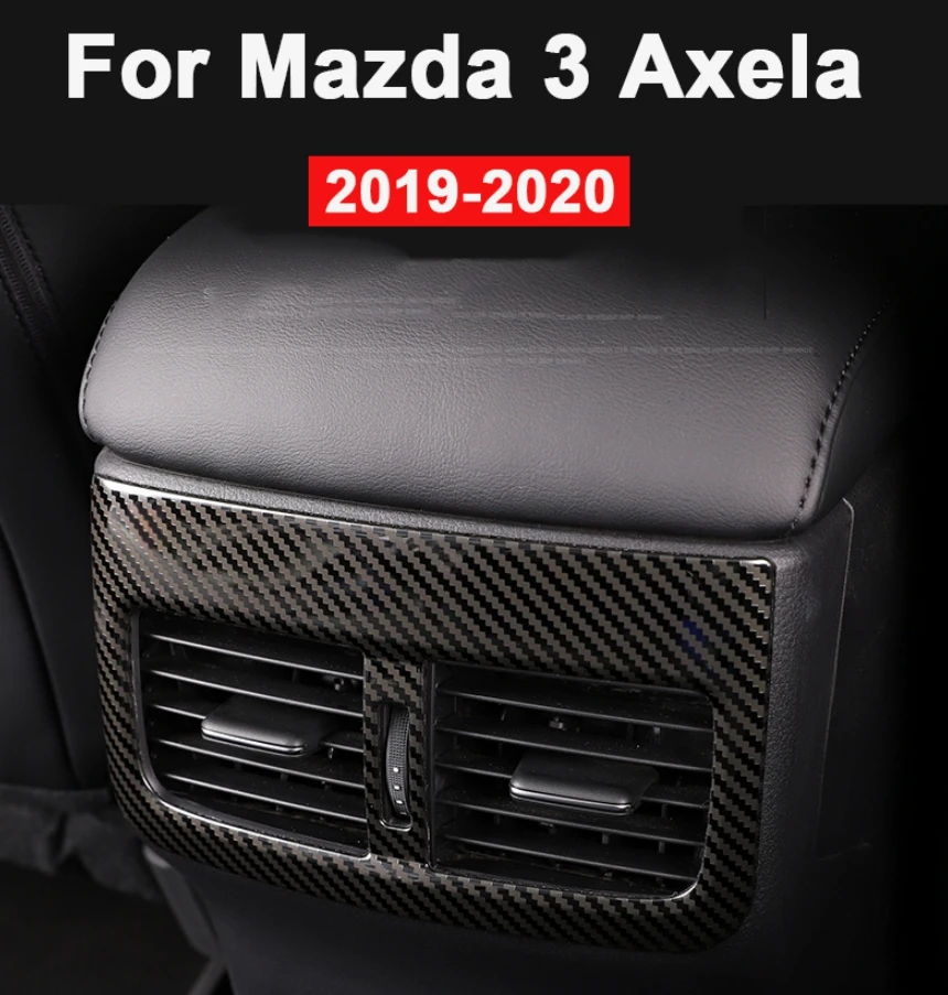 

For Mazda 3 Axela 2019 2020 BP Stainless Steel Car Interior Rear Air Conditioning Vent Outlet Covers Trim Sticker Accessories
