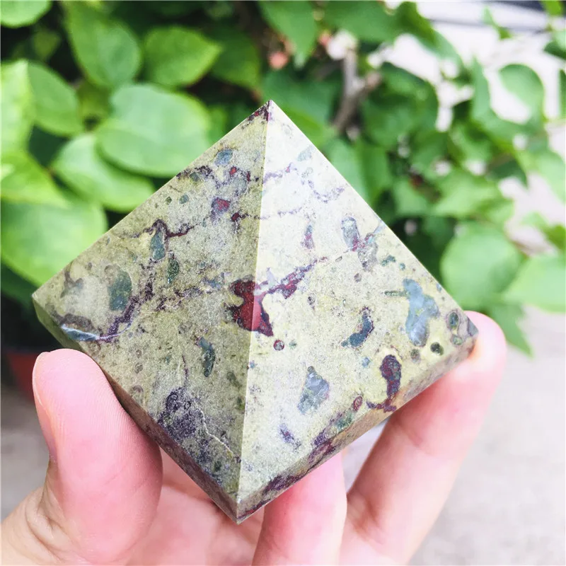 

dragon blood stone quartz Healing Pyramid Natural Mineral Triangled Crystal Point wholesale