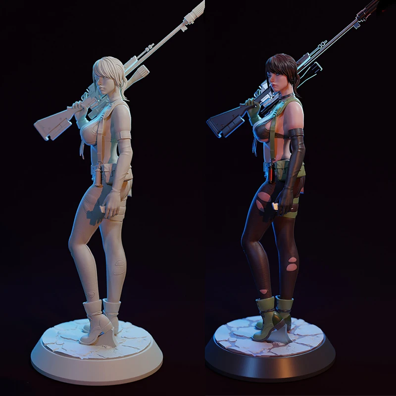 2 Styles Game Character 6087 Quiet Sniper 3D Print Model Unassembled Unpainted Custom Jigsaw Puzzle NSFW GK Figure Kit T_0151