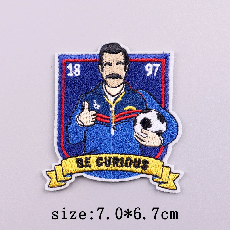 Be Curious Embroidery Patches For Clothing Believe Football Patch Iron On Patches On Clothes Futbol Embroidery Patch For Clothes