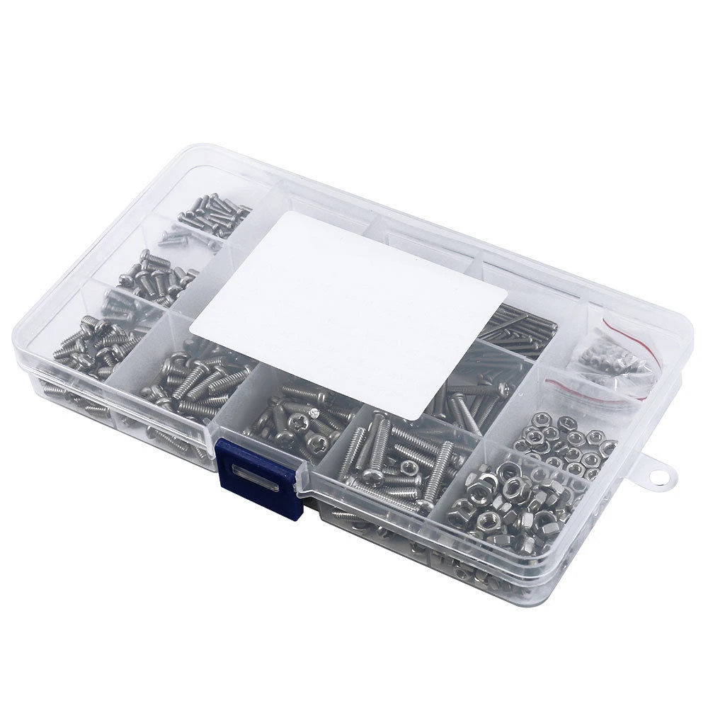 【CYBER MONDAY】480Pcs/Set M2 M2.5 M3 Din7985 Gb818 Steel Recessed Pan Head Screws Screws Assortment Kit Hw028