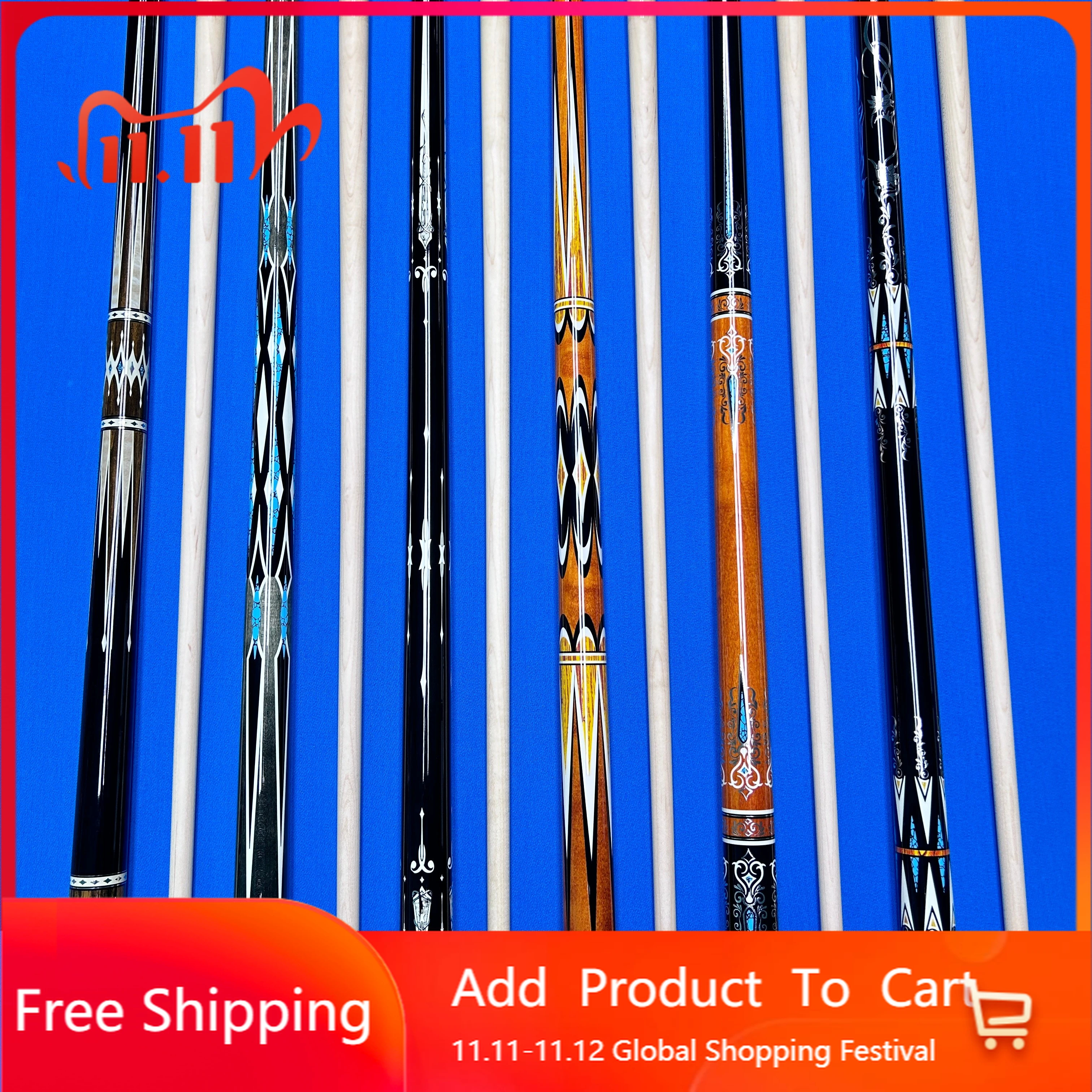 

STLF COC Member Cue Maple Member Cue Sticks Layer Ferrule Radial Pin Big Head Tip 12.5MM