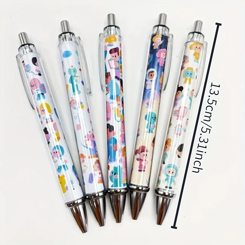 8 قطع/12 قطع أقلام قابلة للسحب ذات طابع طبي، أقلام كتابة بالحبر الأسود، مستلزمات مكتبية للمعلمين