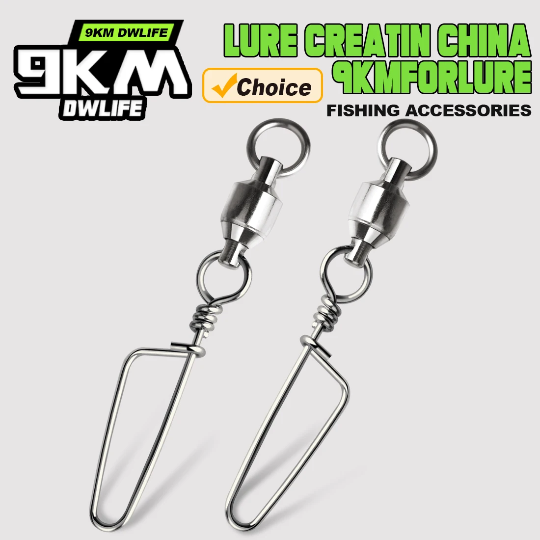Fishing Ball Bearing Swivel Snap Coastlock Snap High Speed Trolling Connector Stainless Steel Swivels Fishing Accessories Clip