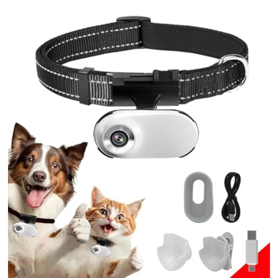 

HD 1080P Cat POV Camera Collar with Video Record Mini Small Sports Video Cameras Body Cam Outdoor/Inoor No WiFi Unique Pet Supp