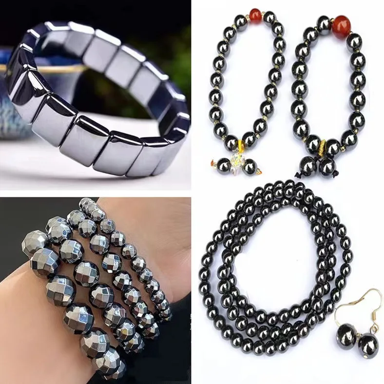 Terahertz Bracelet, Polysilicon Hot and Cold Double-effect Magnet Bracelet, Improve Magnetic Field Energy Stone Bracelet.