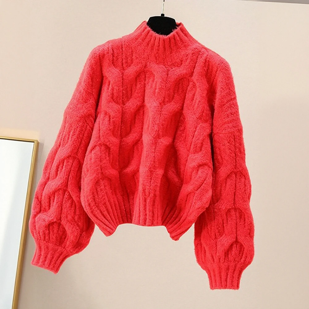 

Business Commute Style Long Sleeve Round Neck Sweater Fitted Design Straight Tube Sleeves No Decoration Required