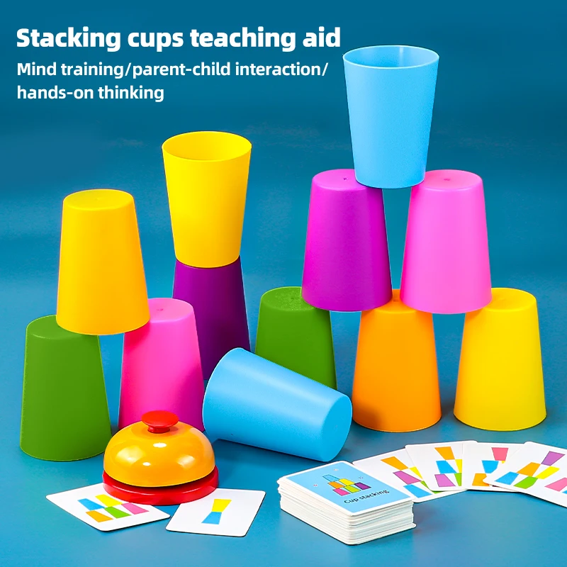 KNYYSECQ Early Childhood Education Stacking Cup Baby Battle Game Training Kindergarten Stacking Cup Competition Desktop Game Toy