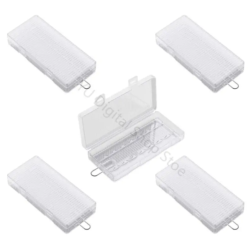 96BA Batterie-Organizer-Box für 8 Stück 2A-Zellen, transparenter Aufbewahrungskoffer mit Klappdeckel und separatem Steckplatz – Detail 3
