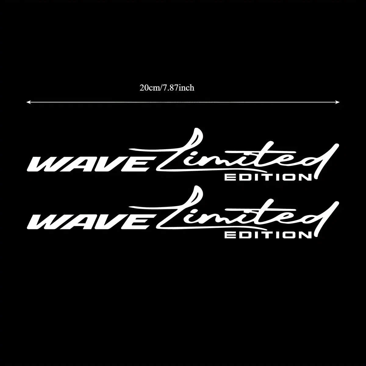 2PCS Wave Limited Edition Multicolor Waterproof Vinyl Stickers, Anti-Scratch UV Decal for Motorcycle Bike Decoration