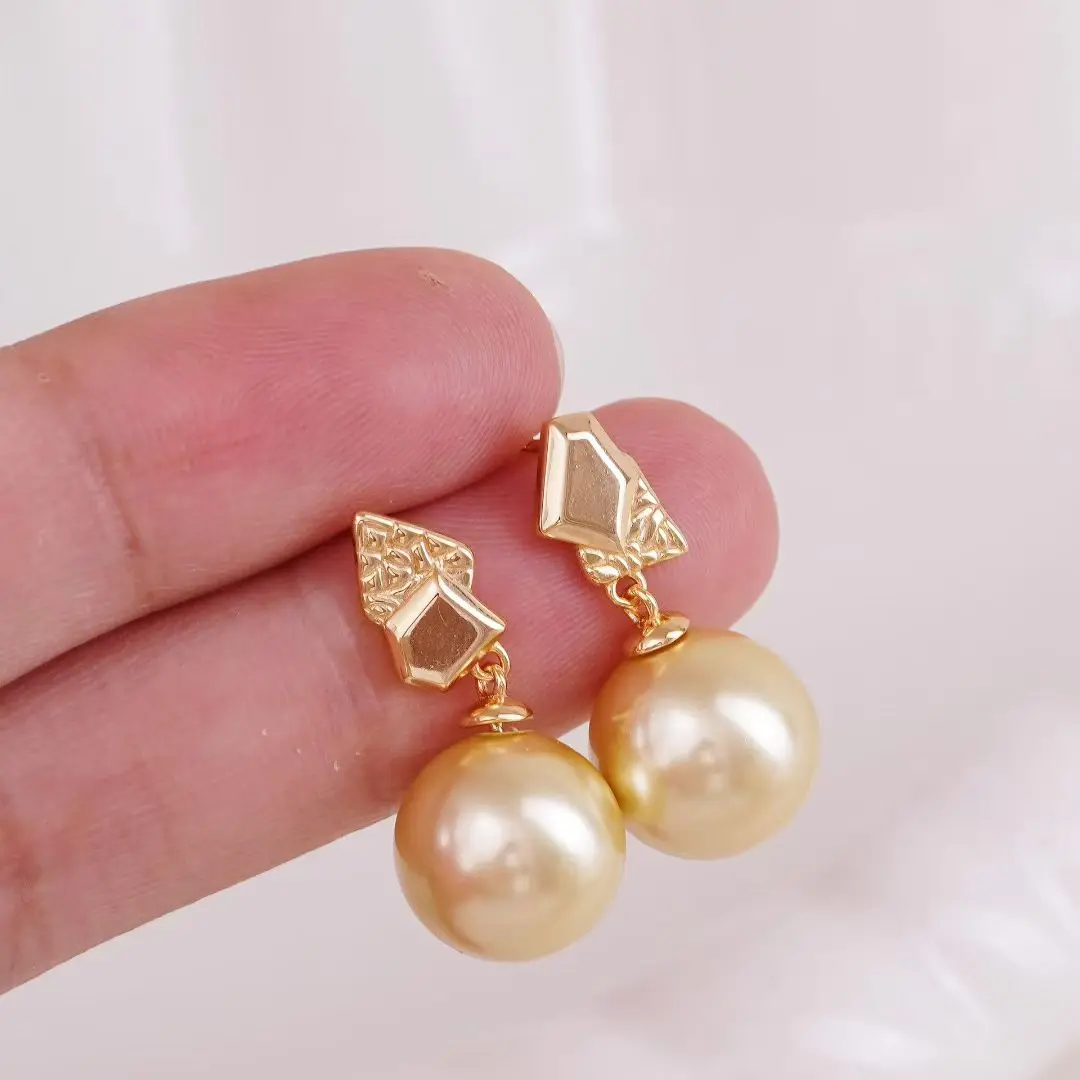 

S925 Sterling Silver Earrings Base Findings Mountings Jewelry Mounts Fittings Accessories for 10-11mm Pearls 3 pairs/lot