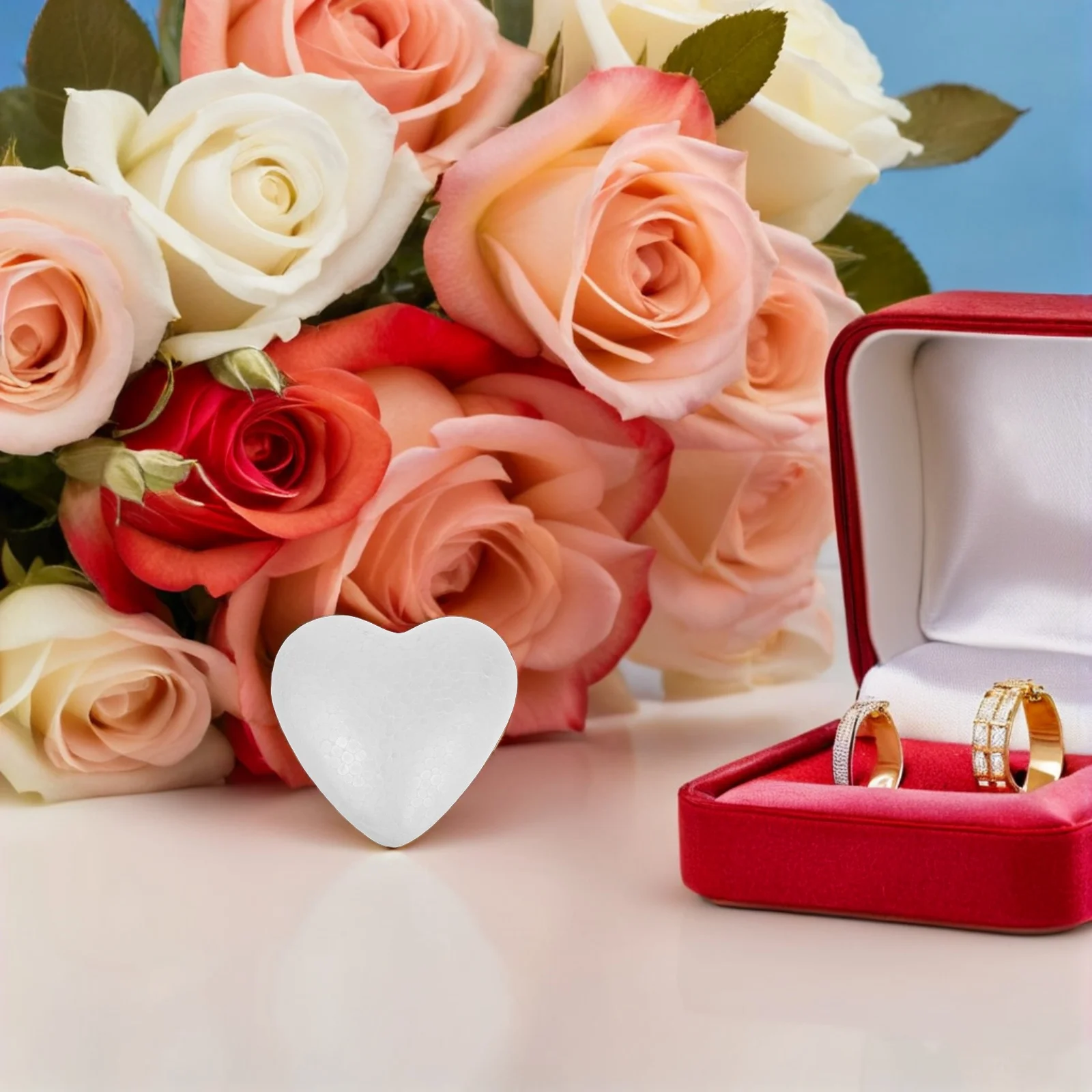 

20 шт. шарики из пенопласта, поделки своими руками, твердые пенопластовые украшения в форме сердца, вечерние украшения для свадьбы, Рождества, материал «сделай сам», товары для рукоделия, незавершенные