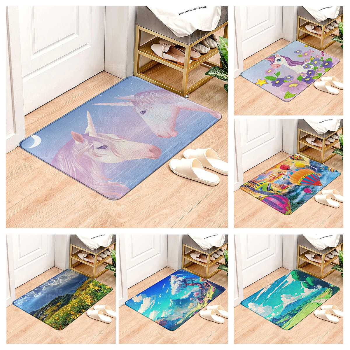 House entrance carpet Home Colorful animals doormat  Room Bath mat Foot mat bathroom non-slip mat Kitchen water absorption mat