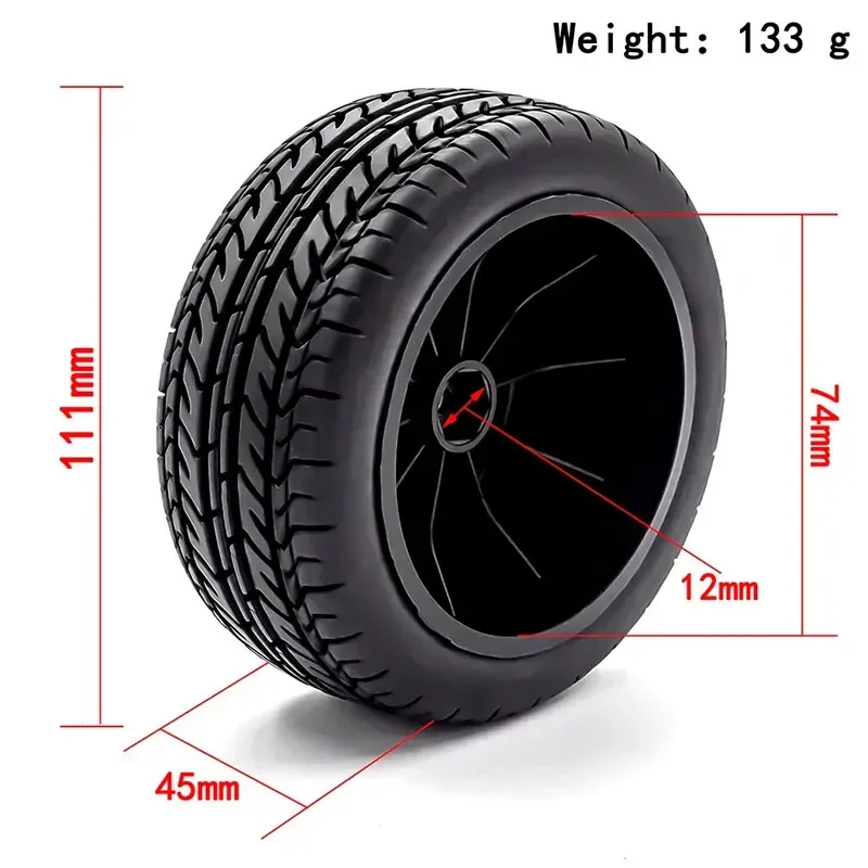 4pcs 112mm 1/10 Short Course Truck Tires Tyre Wheel With 12mm Hex For Slash Arrma Senton HuanQi 727 Vkar 10sc Hpi Rc Car